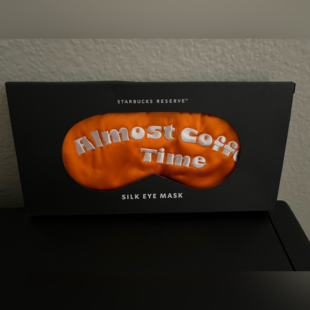 Starbucks Orange Silk Eye Mask